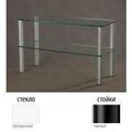 Тумбы под телевизор Металлдизайн (Metaldesign) MD Flatform TV 04 прозрачное стекло-черный артикул X33963563-1-1