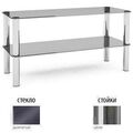 Тумбы под телевизор Металлдизайн (Metaldesign) MD Flatform TV 05 дымчатое стекло-хром артикул X33963544-1-1