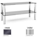 Тумбы под телевизор Металлдизайн (Metaldesign) MD Flatform TV 05 дымчатое стекло-серебристый артикул X33963553-1-1