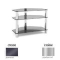 Тумбы под телевизор Металлдизайн (Metaldesign) MD Flatform TV 11 дымчатое стекло-серебристый артикул X33963444-1-1