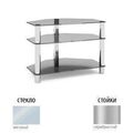 Тумбы под телевизор Металлдизайн (Metaldesign) MD Flatform TV 11 матовое стекло-серебристый артикул X33963414-1-1