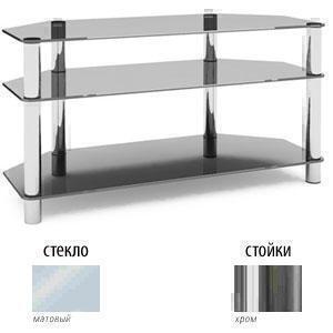 Тумбы под телевизор Металлдизайн (Metaldesign) MD Flatform TV 13 матовое стекло-хром артикул X33963220-1
