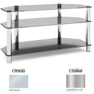 Тумбы под телевизор Metaldesign MD Flatform TV 13 матовое стекло-серебристый артикул X33963231-1