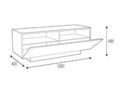 Metaldesign MD Color 570.1240 корпус черный, фасад белый, верх белый Тумбы под телевизор артикул X33963951-1-2
