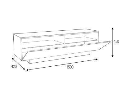 Тумбы под телевизор Металлдизайн (Metaldesign) MD 570.1540 black артикул X33963948-1-2