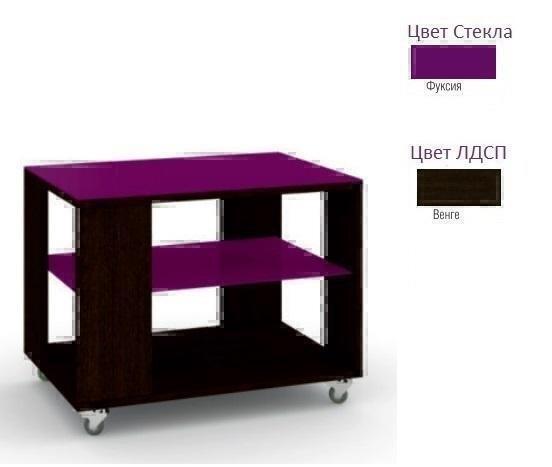 Тумбы, комоды, журнальные столики Металлдизайн (Metaldesign) Смарт MD 733 фуксия стекло-венге артикул X33931326-1