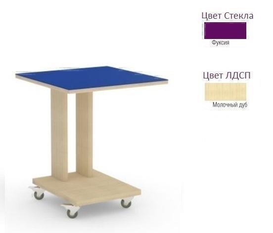 Тумбы, комоды, журнальные столики Металлдизайн (Metaldesign) Смарт MD 745 фуксия стекло-молочный дуб артикул X33930386-1