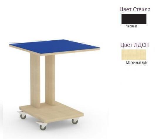 Тумбы, комоды, журнальные столики Металлдизайн (Metaldesign) Смарт MD 745 черное стекло-молочный дуб артикул X33930367-1