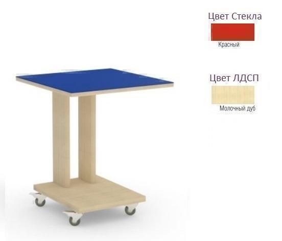 Тумбы, комоды, журнальные столики Металлдизайн (Metaldesign) Смарт MD 745 красное стекло-молочный дуб артикул X33930510-1