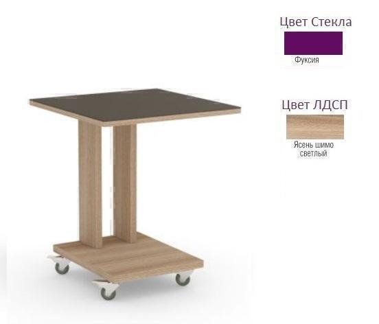 Тумбы, комоды, журнальные столики Металлдизайн (Metaldesign) Смарт MD 745 фуксия стекло-ясень шимо светлый артикул X33930378-1
