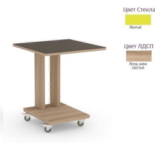 Тумбы, комоды, журнальные столики Металлдизайн (Metaldesign) Смарт MD 745 желтое стекло-ясень шимо светлый артикул X33930521-1