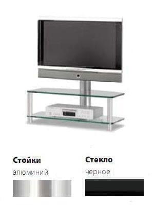 Тумбы под телевизор с креплением Spectral PL150 черное стекло-алюминий артикул X33933806-1