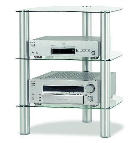Стойки под аппаратуру Just Racks R590 прозрачное стекло-алюминий артикул X33947332-1