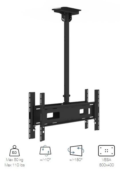 SMS Func Flatscreen CH VSTD2 Black Крепеж потолочный для 2-х мониторов артикул X33924179-1