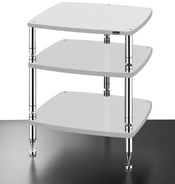Стойки под аппаратуру Solidsteel HS 3 белый лак артикул X33960537-1