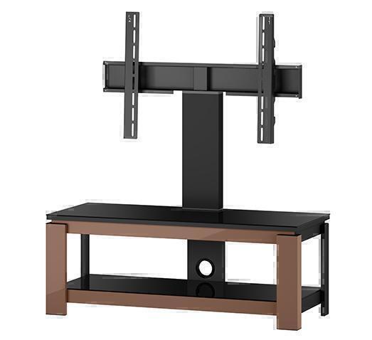 Тумбы под телевизор с креплением Sonorous HG 1025 черное стекло-капучино артикул X33934753-1