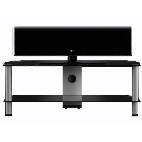 Тумбы под телевизор Sonorous NEO 2110 черное стекло-серебристый артикул X33958558-1