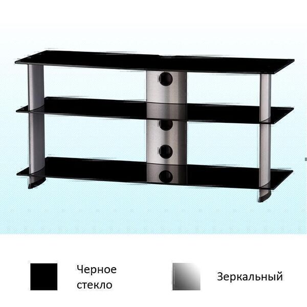 Тумбы под телевизор Sonorous PL 3100 черное стекло-зеркальный артикул X33940740-1