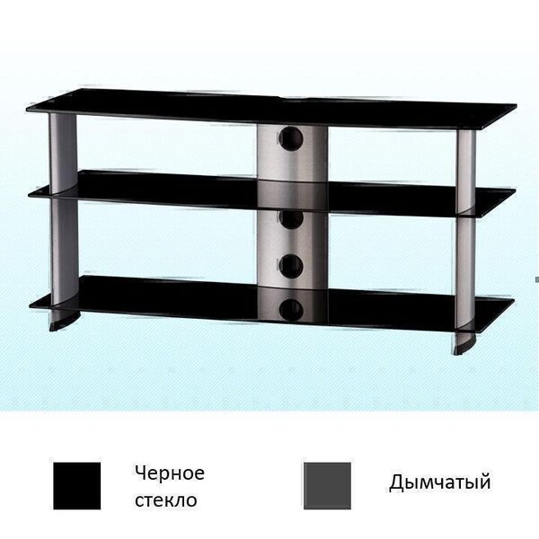 Тумбы под телевизор Sonorous PL 3100 черное стекло-дымчатый артикул X33940750-1
