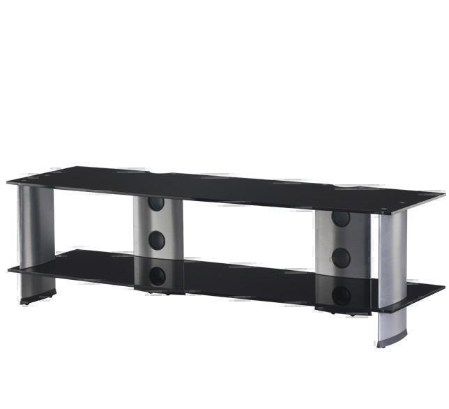 Тумбы под телевизор Sonorous PL 3150 черное стекло-серебристый артикул X33958354-1