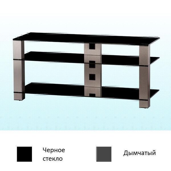 Тумбы под телевизор Sonorous PL 3400 черное стекло-дымчатый артикул X33940652-1