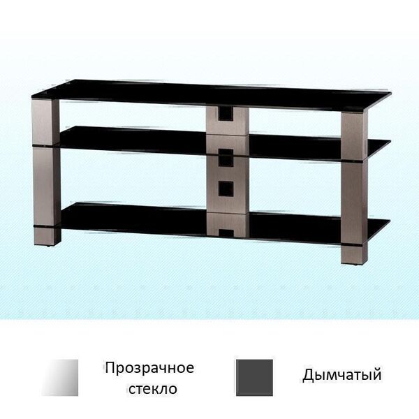 Тумбы под телевизор Sonorous PL 3400 прозрачное стекло-дымчатый артикул X33940662-1