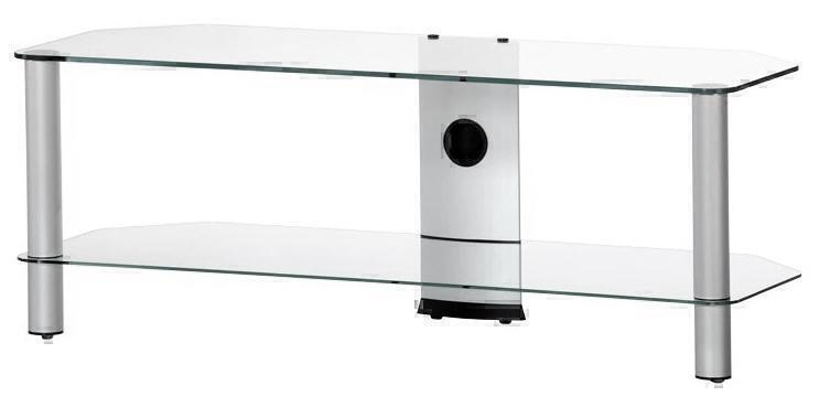 Тумбы под телевизор Sonorous NEO 2110 прозрачное стекло-серебристый артикул X33958569-1