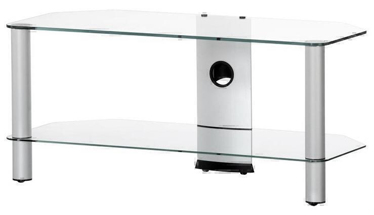 Тумбы под телевизор Sonorous NEO 290 прозрачное стекло-серебристый артикул X33958509-1