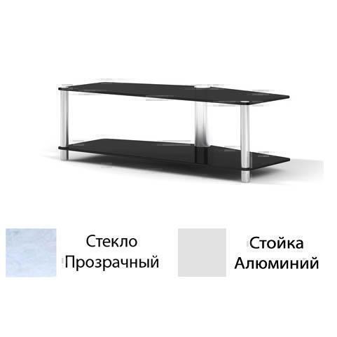 Тумбы под телевизор Spectral PL251 прозрачное стекло-алюминий артикул X33939277-1