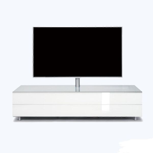 Тумбы под телевизор Spectral SC1650 STS белое стекло-алюминий артикул X33938827-1