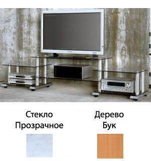 Тумбы под телевизор Spectral ST910 прозрачное стекло-бук артикул X33938381-1