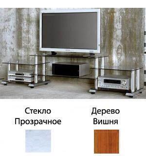 Тумбы под телевизор Spectral ST910 прозрачное стекло-вишня артикул X33938359-1