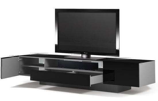 Тумбы под телевизор Spectral BR2000 V3 черное стекло-черный артикул X33939938-1