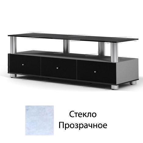 Тумбы под телевизор Spectral CL1580 прозрачное стекло-черный артикул X33939828-1