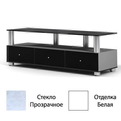 Тумбы под телевизор Spectral CL1580 Прозрачное стекло - белый артикул X33939847-1