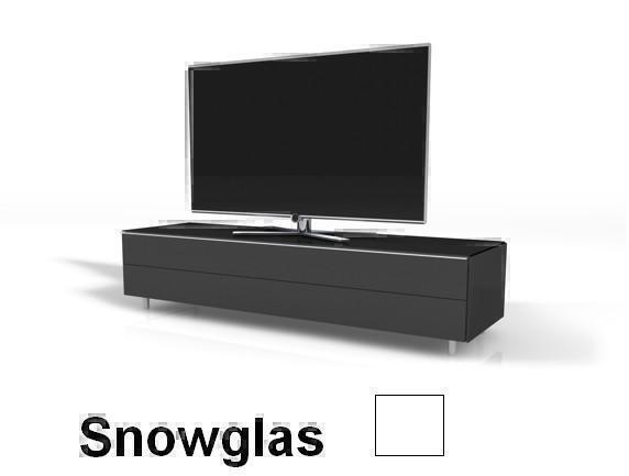 Тумбы под телевизор Spectral SC1650 белое стекло-алюминий артикул X33938806-1
