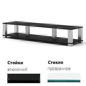Стойки под аппаратуру Spectral HE 2002 прозрачное стекло-черный артикул X33946068-1