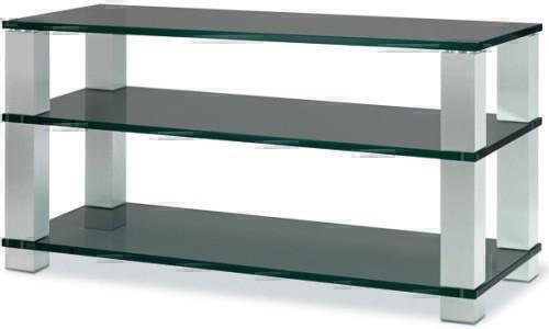 Тумбы под телевизор Spectral HSL 1203 черное стекло-алюминий артикул X33939471-1