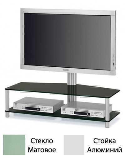 Тумбы под телевизор с креплением Spectral PL 162 матовое стекло-алюминий артикул X33933900-1