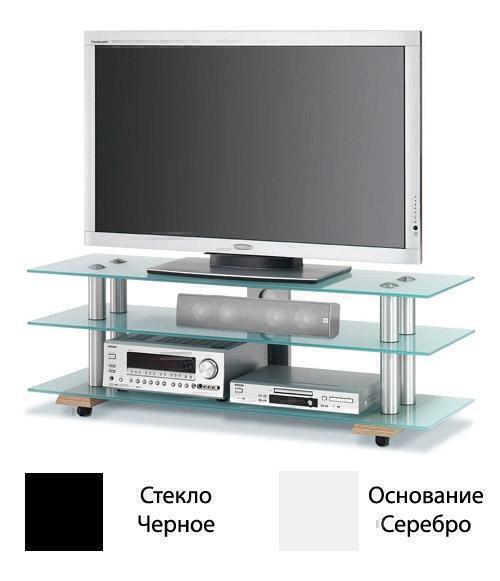 Стойки под аппаратуру Spectral ST 813 черное стекло-серебристый артикул X33945653-1