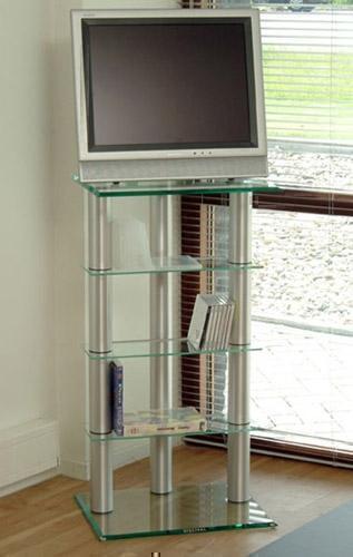 Стойки под аппаратуру Spectral Trio 89 DVD прозрачное стекло-алюминий артикул X33945565-1