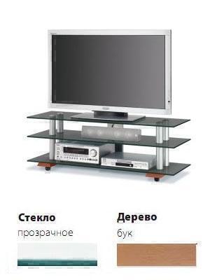 Тумбы под телевизор Spectral ST813 прозрачное стекло-бук артикул X33938568-1