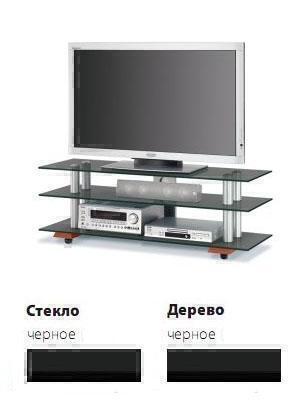 Тумбы под телевизор Spectral ST813 черное стекло-черный артикул X33938508-1
