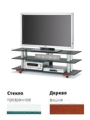 Тумбы под телевизор Spectral ST813 прозрачное стекло-вишня артикул X33938556-1