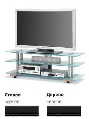 Тумбы под телевизор Spectral ST814 черное стекло-черный артикул X33938485-1