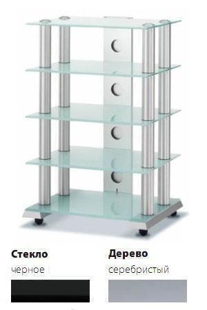 Тумбы под телевизор Spectral ST905 черное стекло-серебристый артикул X33938414-1