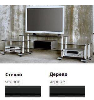 Тумбы под телевизор Spectral ST910 черное стекло-черный артикул X33938314-1