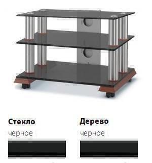 Тумбы под телевизор Spectral ST913 черное стекло-черный артикул X33938291-1