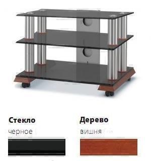 Тумбы под телевизор Spectral ST913 черное стекло-вишня артикул X33938303-1