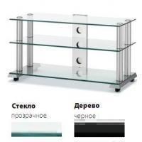 Тумбы под телевизор Spectral ST914 прозрачное стекло-черный артикул X33938242-1